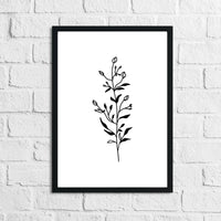 Flower 7 Simple Line Work Bedroom Home Wall Decor Print