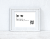 Personalised Home Wifi Definition Wifi QR Scan Home Wall Decor Print