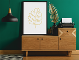 Swiss Boho Cheese Leaf Boho Hippie Simple Home Wall Decor Print