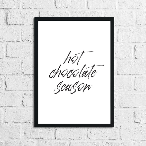 Hot Chocolate Season Original Kitchen Wall Decor Print