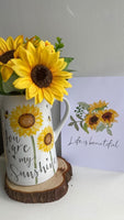 Life is beautiful Sunflower Spring Seasonal Wall Home Decor Print