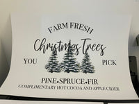 New Farm Fresh Christmas Trees You Pick Christmas Seasonal Wall Home Decor Print