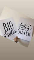 Big Sister Little Sister Hearts Children's Wall Bedroom Decor Set Of 2 Prints