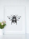 Bumble Bee Cute Simple Home Wall Decor Print